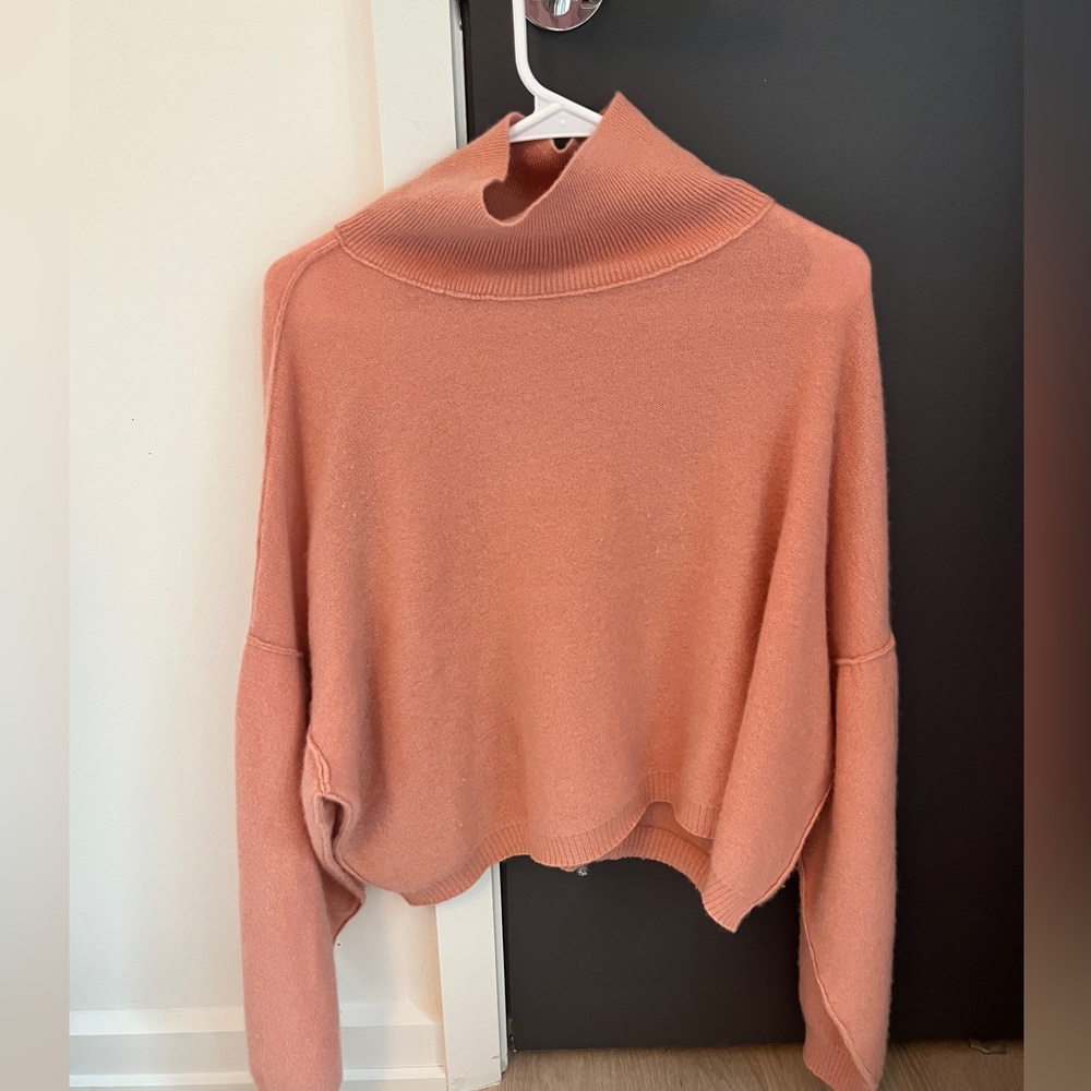 FREE PEOPLE CASHMERE SWEATER TERRACOTTA